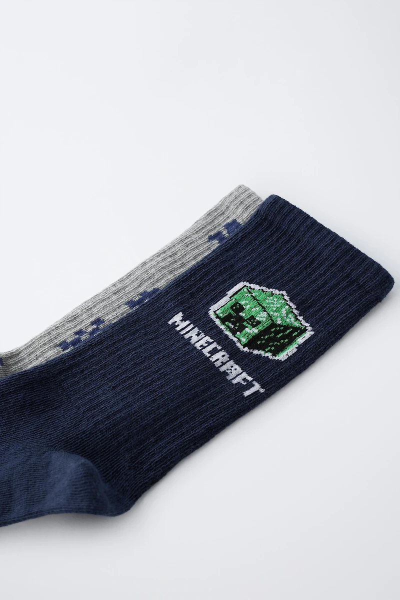 TWO-PACK OF MINECRAFT © MOJANG AB. ™ LONG SOCKS