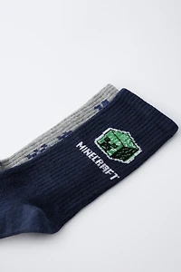 TWO-PACK OF MINECRAFT © MOJANG AB. ™ LONG SOCKS