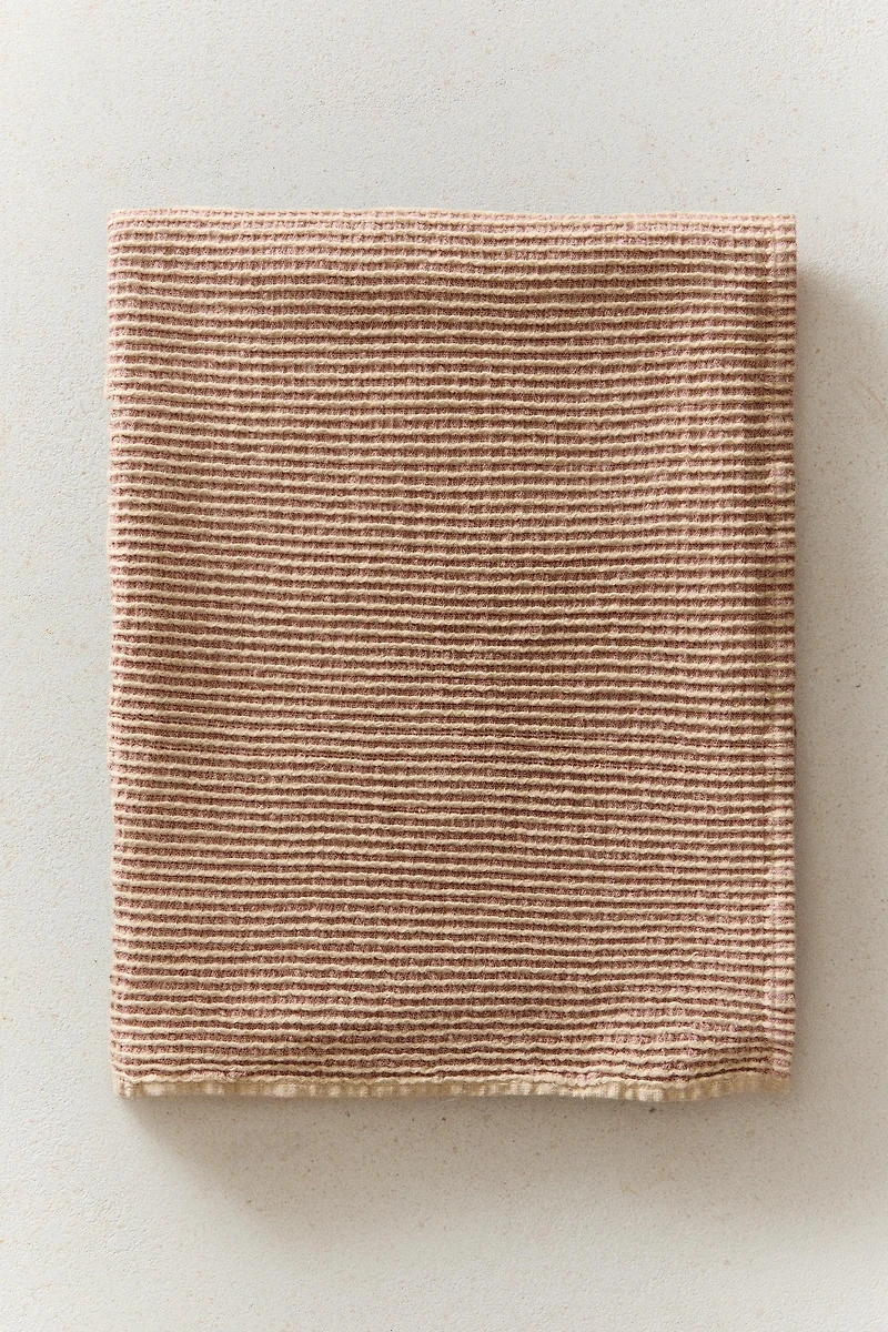 TWO-TONE WAFFLE BATH TOWEL