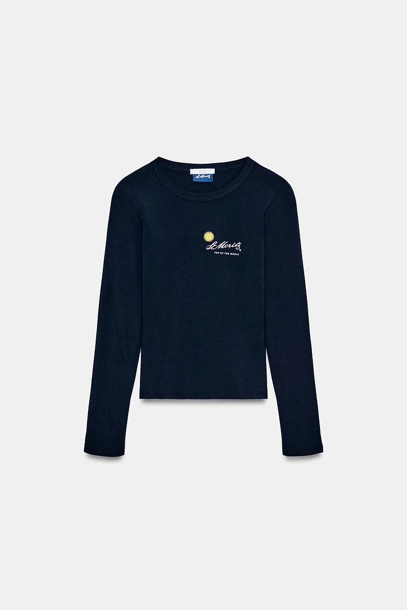 ST. MORITZ® EMBROIDERED T-SHIRT