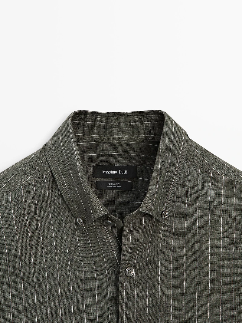 Chemise fluide rayée 100 % lin