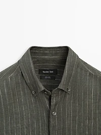 Chemise fluide rayée 100 % lin