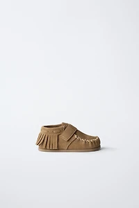 BAREFOOT LEATHER FRINGE BOOTS