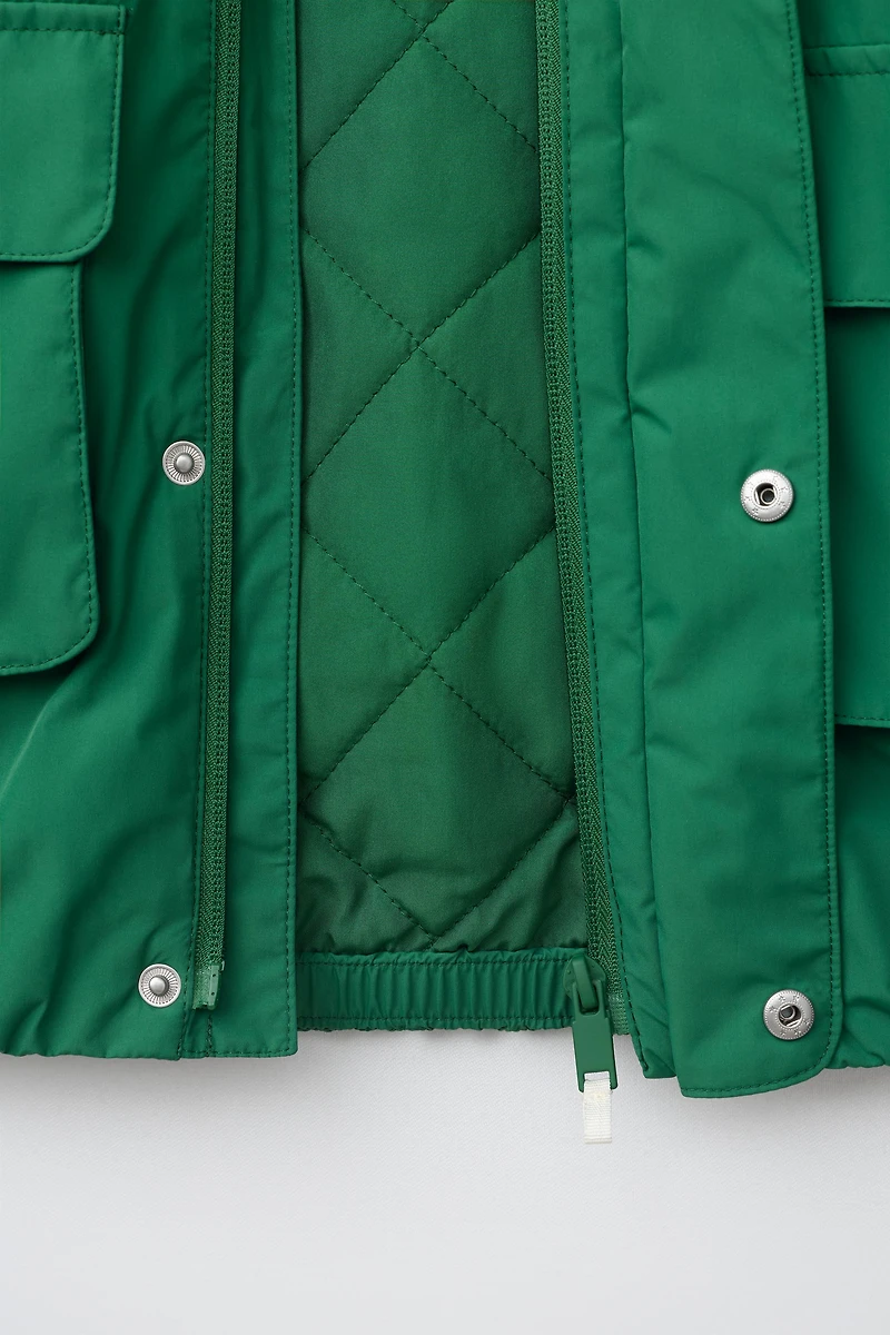 WATER REPELLENT CONTRAST DETAIL PARKA
