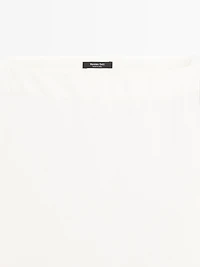 Poplin boat neck blouse