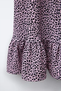 ANIMAL PRINT TEXTURED DRESS