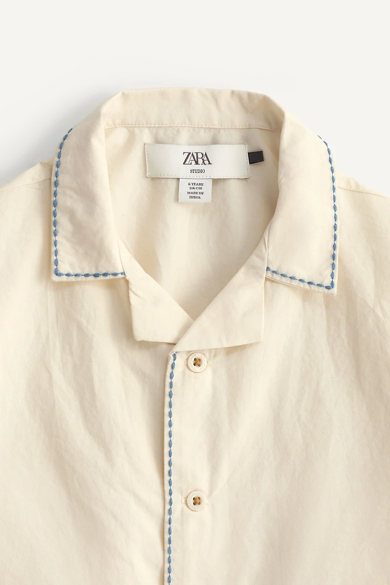 LIMITED EDITION EMBROIDERED TOPSTITCH SHIRT