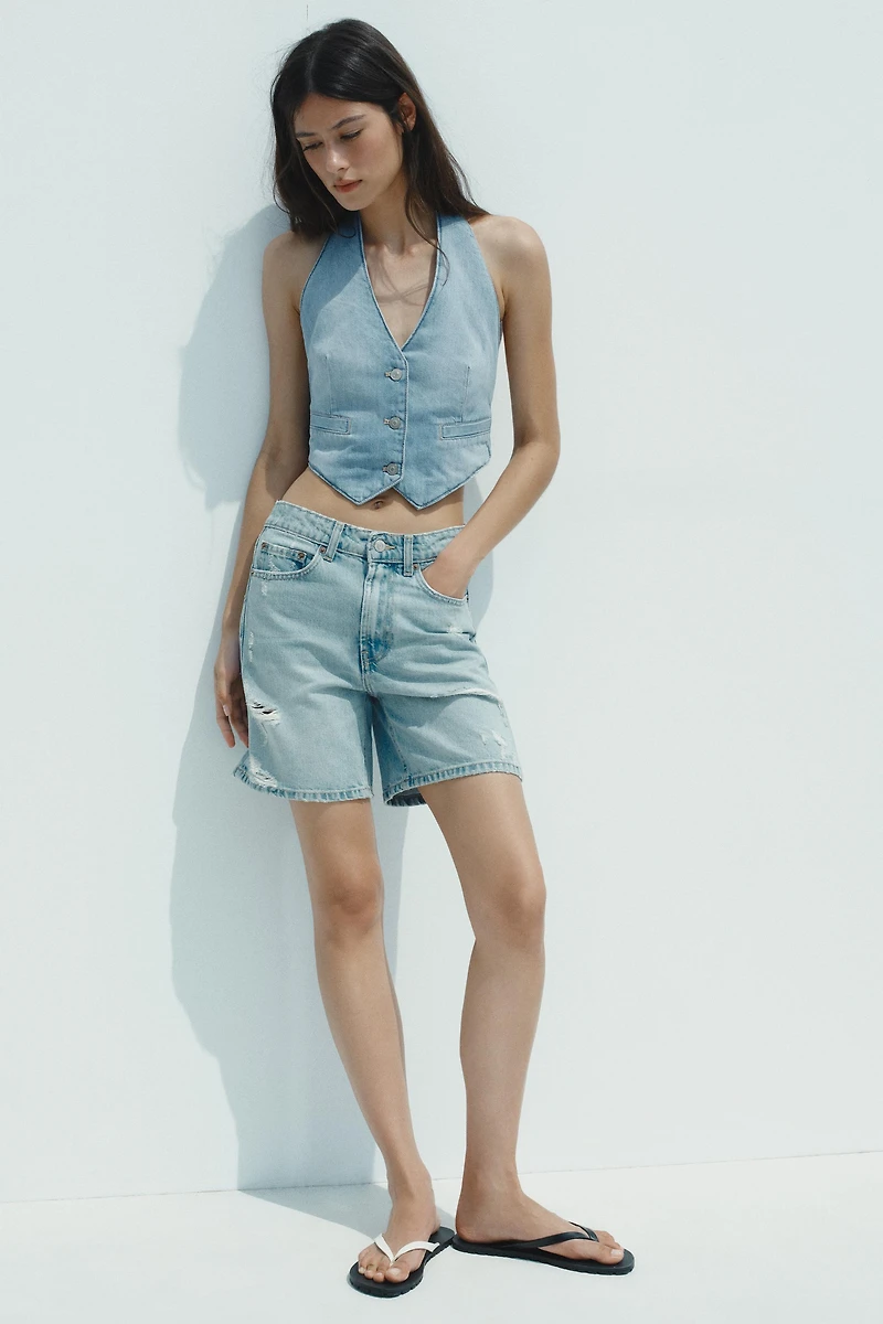 TRF DENIM VEST TOP