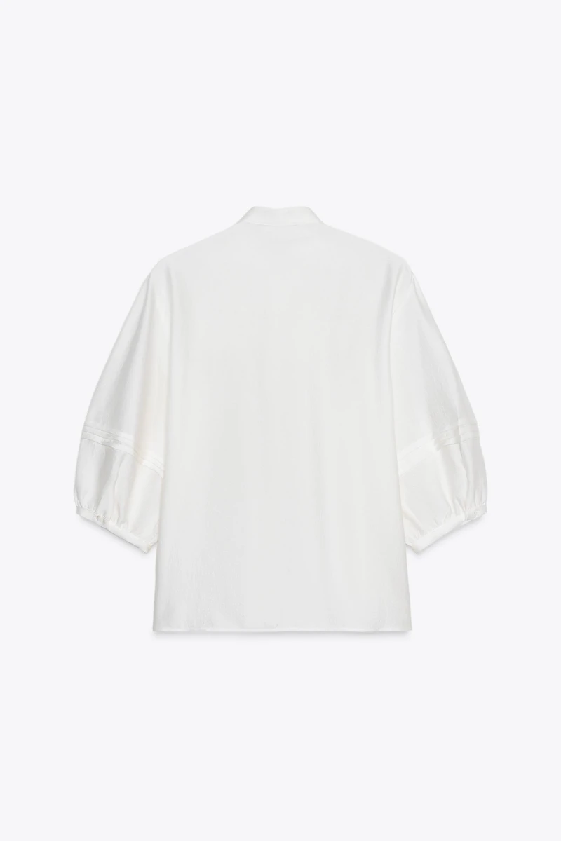 PINTUCK CREPE BLOUSE