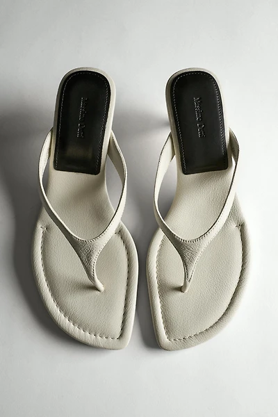 Leather heeled sandals