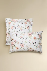 TAIE D’OREILLER SATIN FLEURS SAUVAGES (300 FILS)