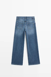High-waist wide-leg jeans