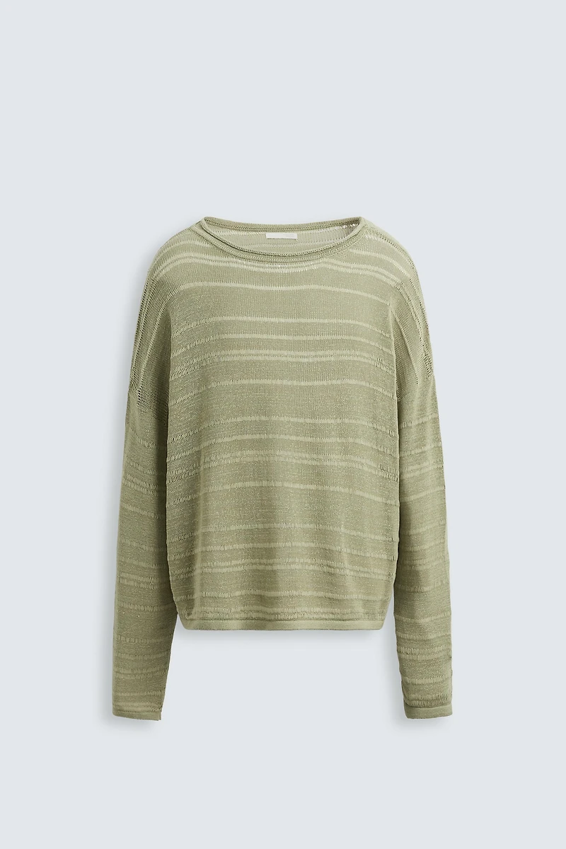 PULL EN JACQUARD À RAYURES