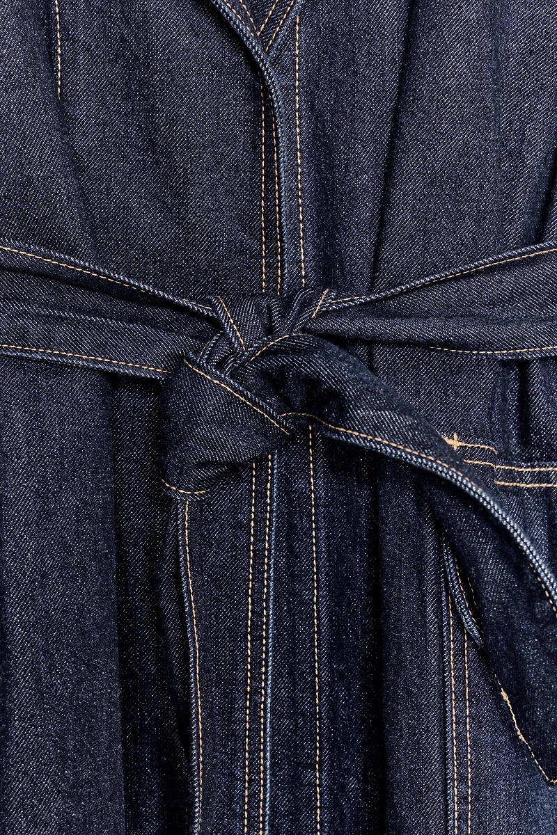 TRF DENIM SHORT TRENCH COAT