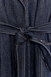 TRF DENIM SHORT TRENCH COAT
