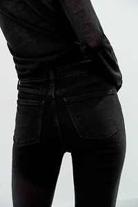 TRF HIGH-WAIST CROPPED FLARE JEANS