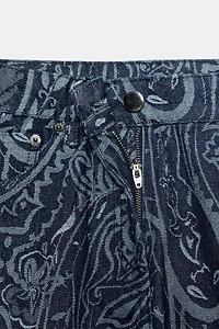 JACQUARD DENIM PANTS ZW COLLECTION