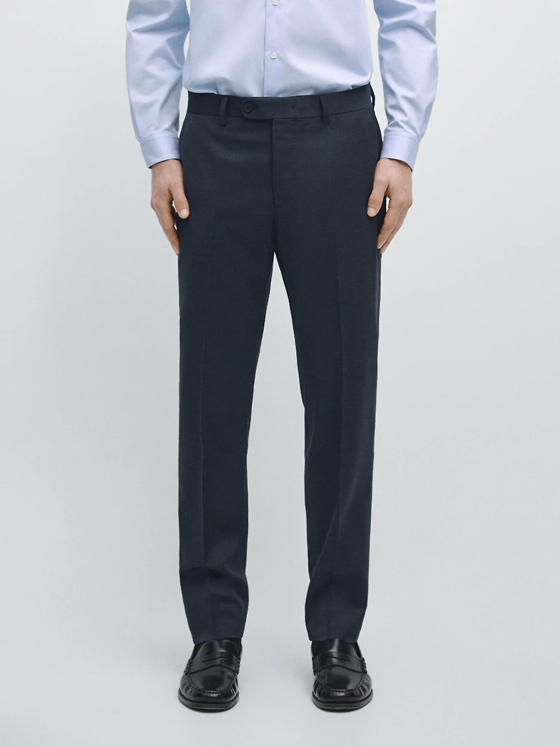 Pantalon de costume en laine froide