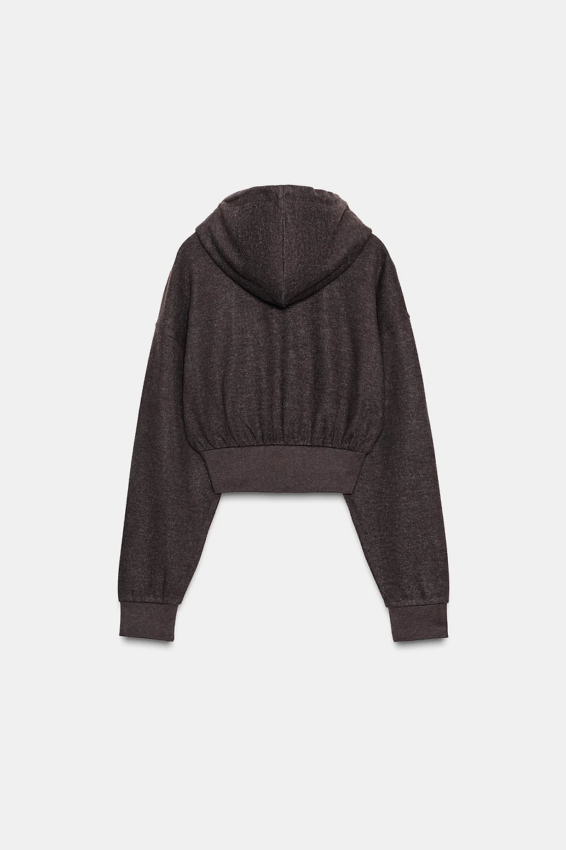 CROPPED HOODIE SWEATSHIRT