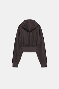 CROPPED HOODIE SWEATSHIRT