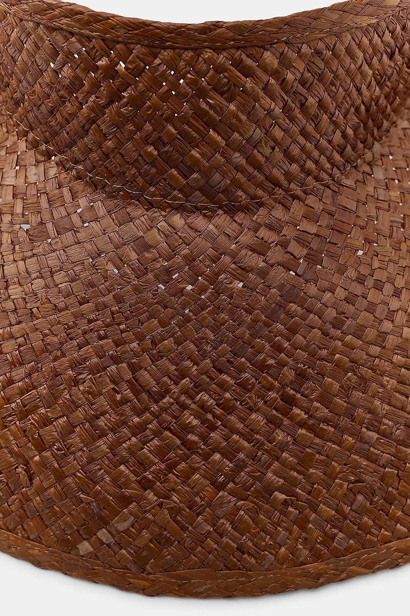 100% RAFFIA BRAIDED VISOR