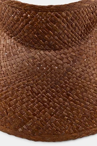100% RAFFIA BRAIDED VISOR