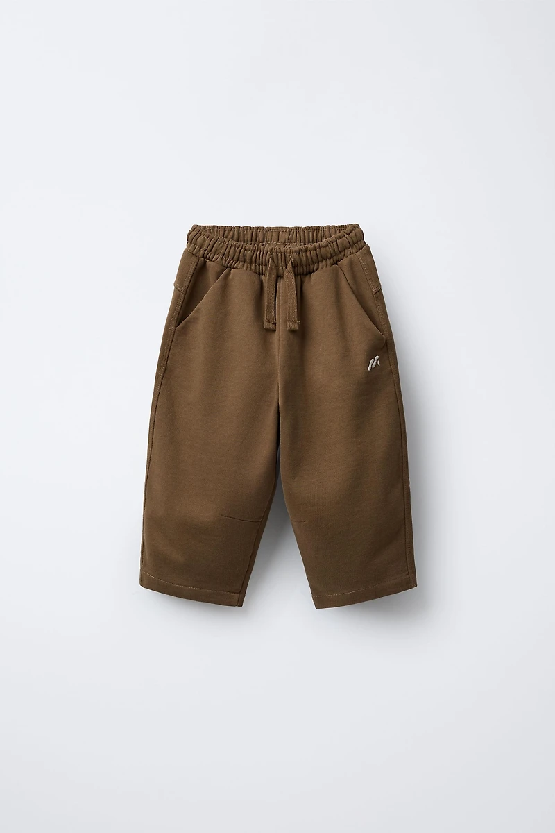 STRAIGHT LOGO PLUSH PANTS