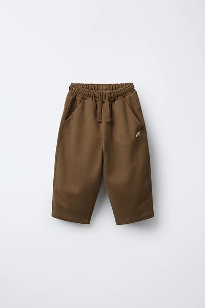 STRAIGHT LOGO PLUSH PANTS
