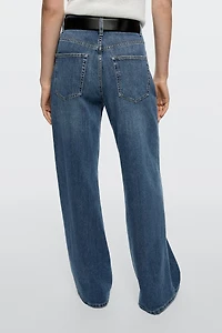 High-waist wide-leg jeans