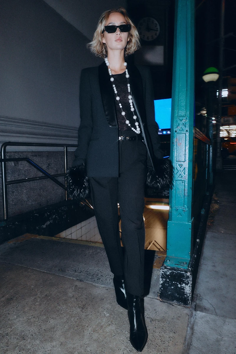 HIGH-WAISTED BELTED PANTS