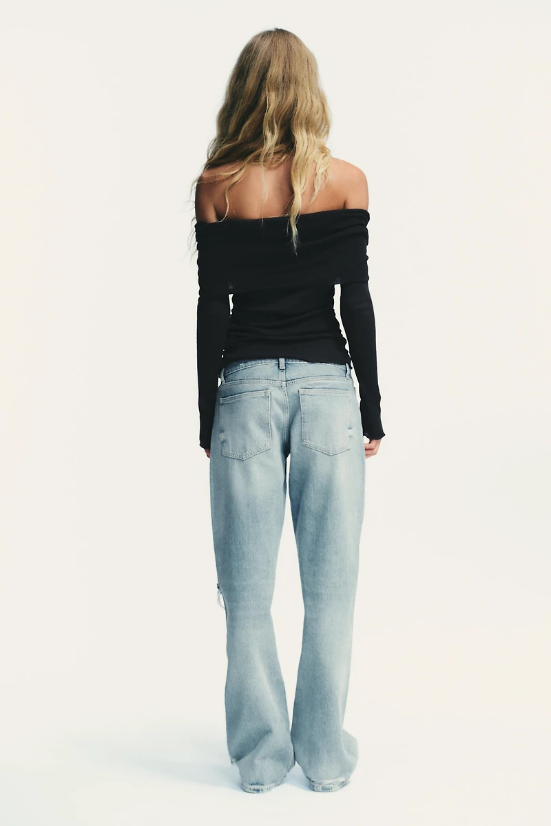 STRAPLESS RUCHED TOP
