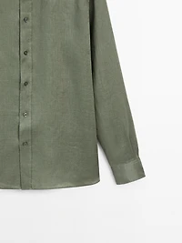 100% linen slim fit shirt