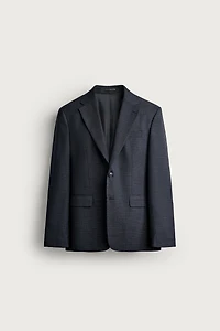 CHECKED REGULAR FIT SUIT BLAZER