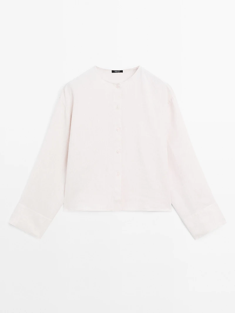 100% linen flowing shirt with buttons
