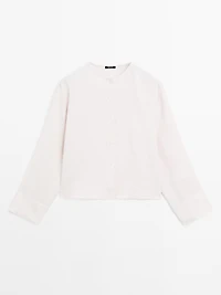 100% linen flowing shirt with buttons