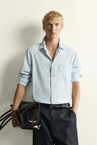 LIGHTWEIGHT STRIPED DENIM SHIRT