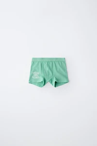 AGES 6-14 / FIVE-PACK OF TEXT PRINT BOXERS