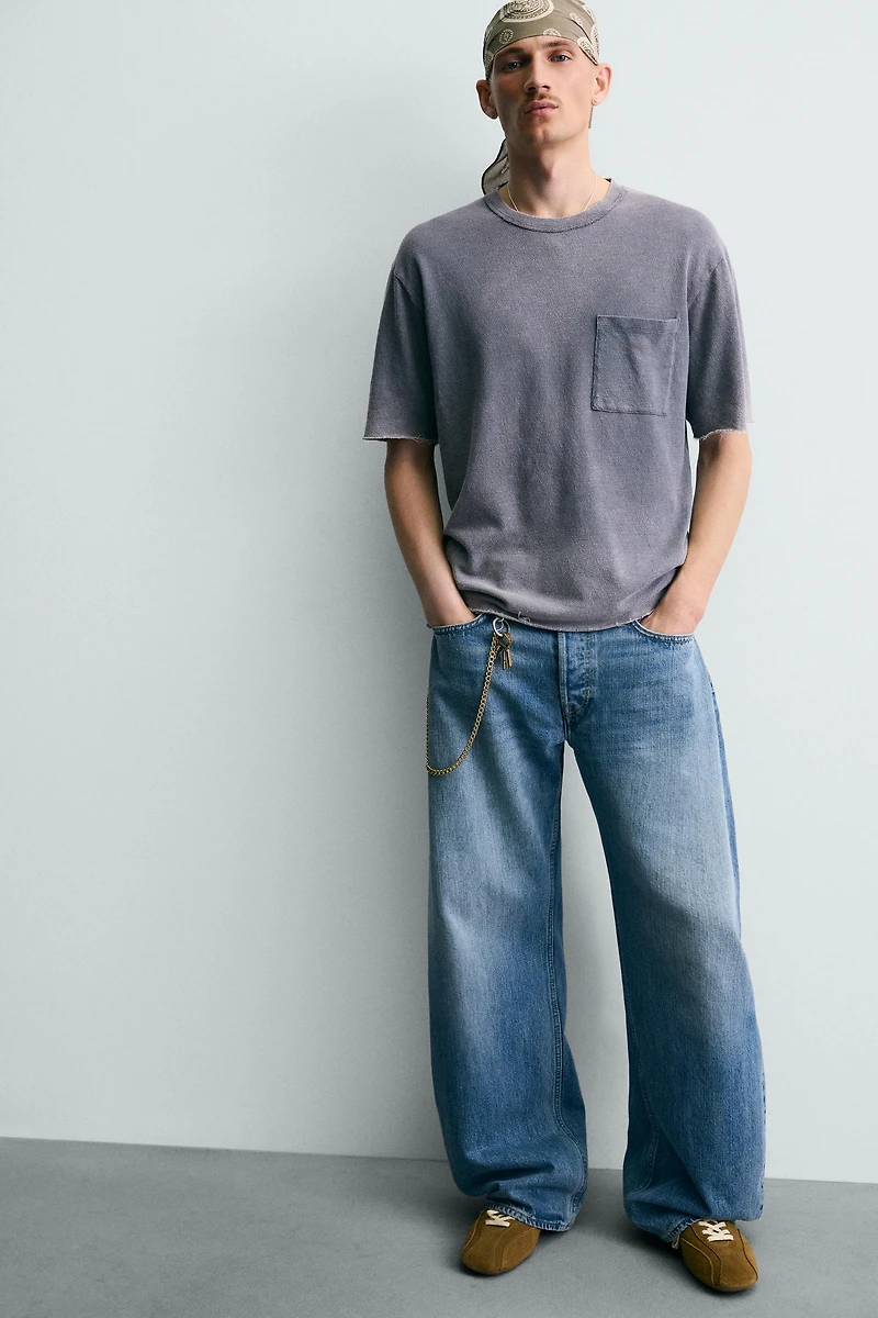 RELAXED FIT WASHED KNIT T-SHIRT