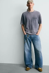 RELAXED FIT WASHED KNIT T-SHIRT
