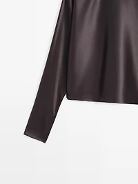 100% silk short batwing sleeve blouse - STUDIO