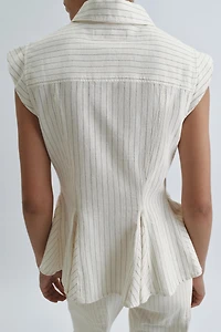 CHEMISE PEPLUM À RAYURES ZW COLLECTION