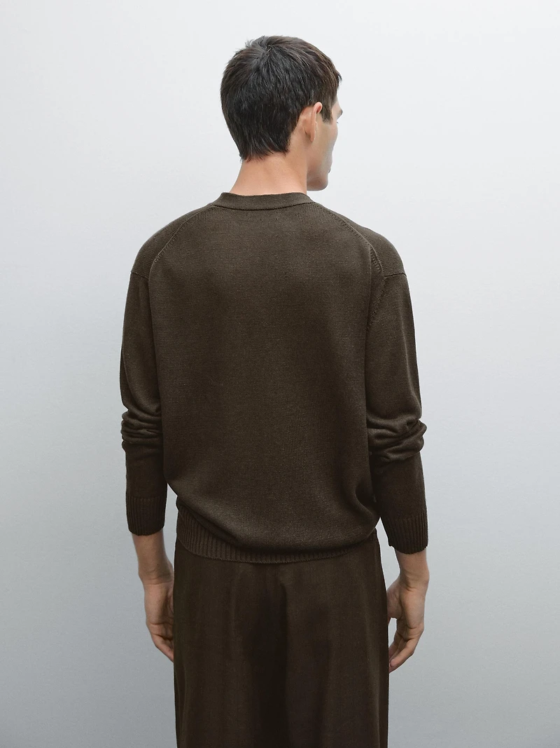 Cardigan en lin mélangé