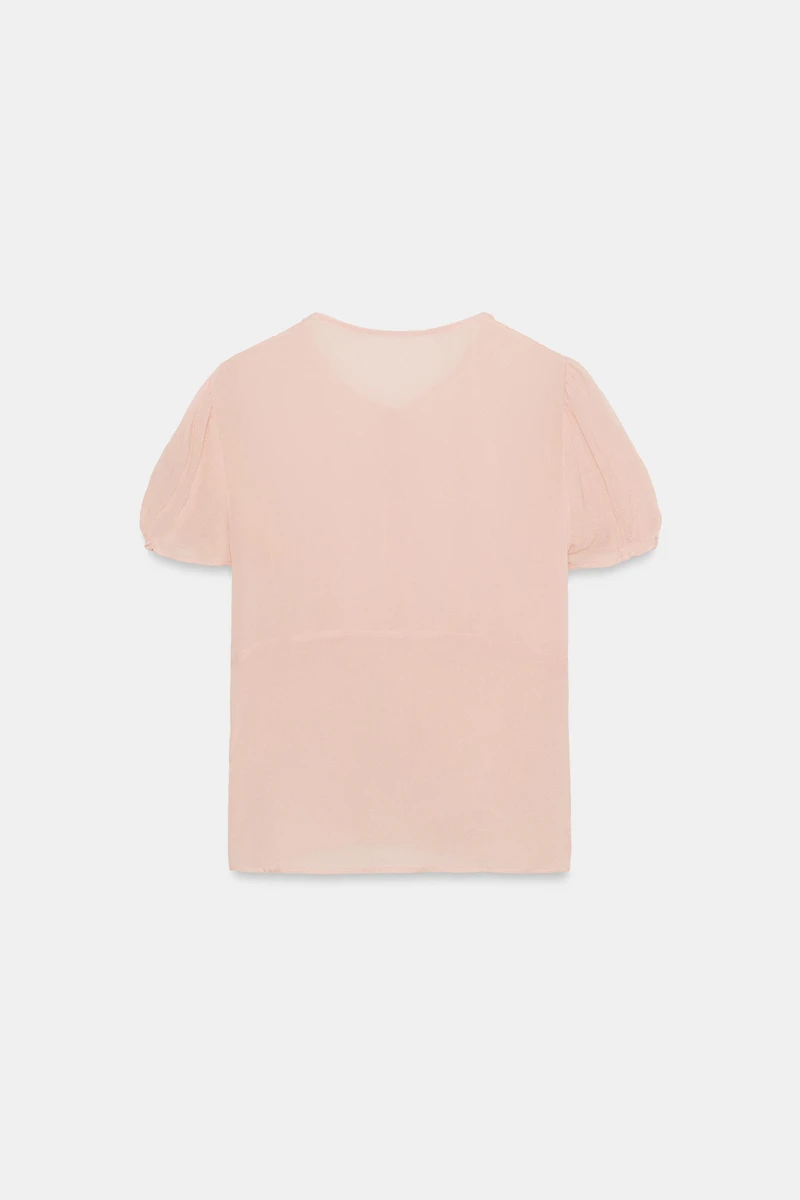 SEMI-SHEER GEORGETTE TOP