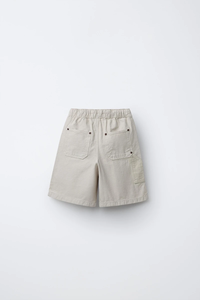 EMBROIDERED LOGO CARPENTER SHORTS