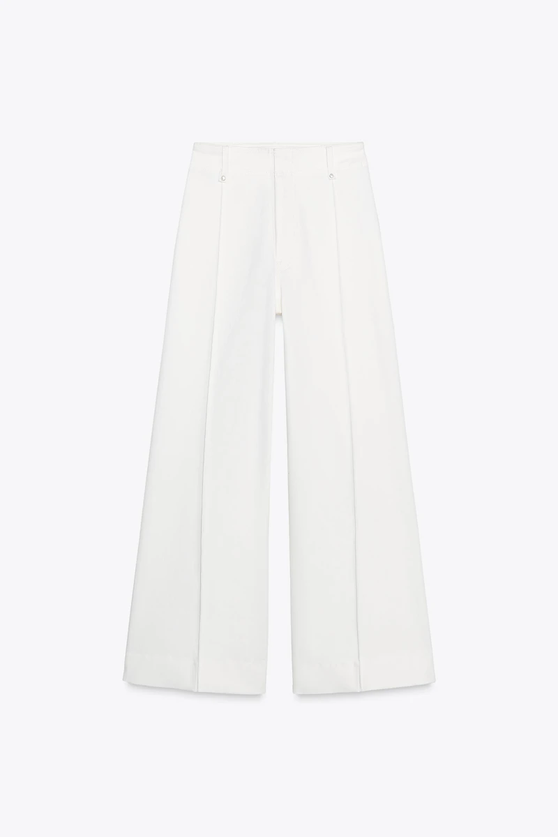 ZW COLLECTION TAILORED WIDE LEG HI-RISE JEANS
