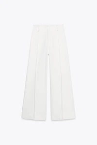 ZW COLLECTION TAILORED WIDE LEG HI-RISE JEANS