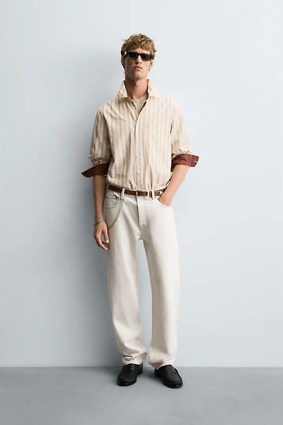 CHEMISE STRUCTURE RAYURES