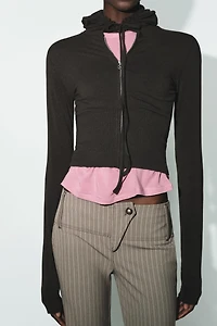 SEAMLESS CROPPED SWEATSHIRT
