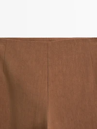 Pantalon large lin