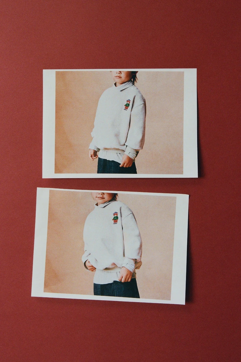 EMBROIDERED BEAR SWEATSHIRT